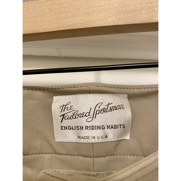 The Tailored Sportsman Front Zip Breeches Trophy Hunter Boot Sock #1927 Tan 24R - Picture 7 of 12